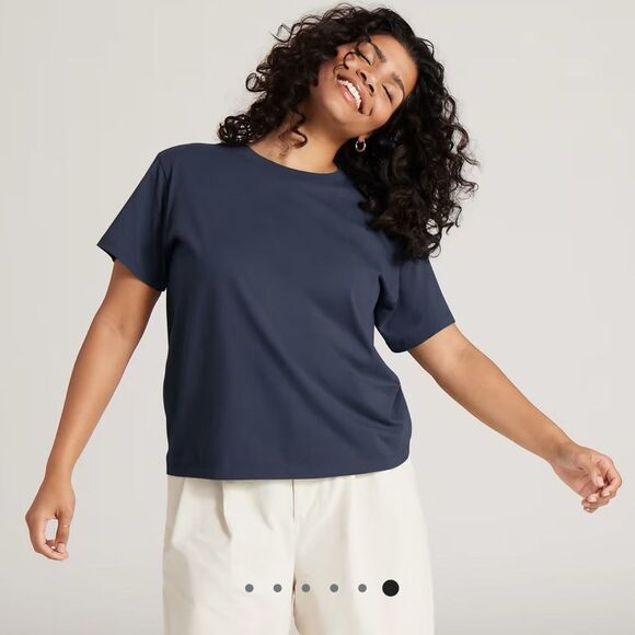 Allbirds 100% Organic Cotton Tee in Hazy Indigo Size XXL - Picture 1 of 12
